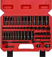 CASOMAN 55PCS 1/4-Inch Drive Impact Socket Set, Shallow