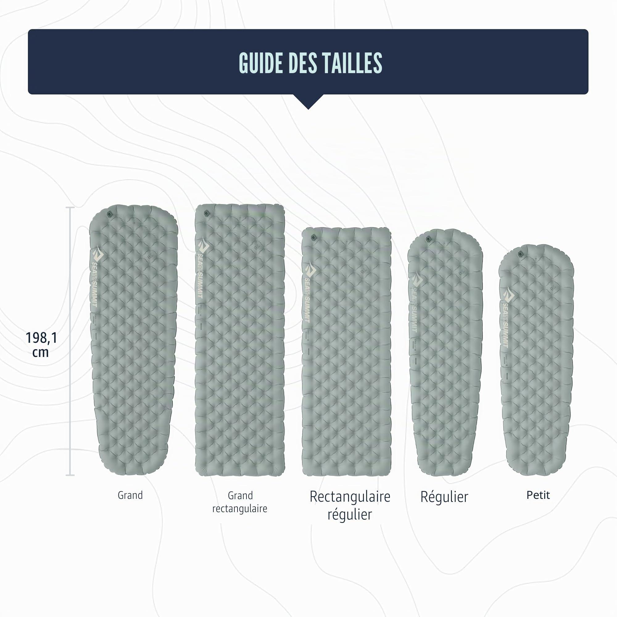 Sea to Summit Ether Light XR Matelas de couchage isolé, fuselé, standard (182,9 x 54,6 x 10,2 cm)