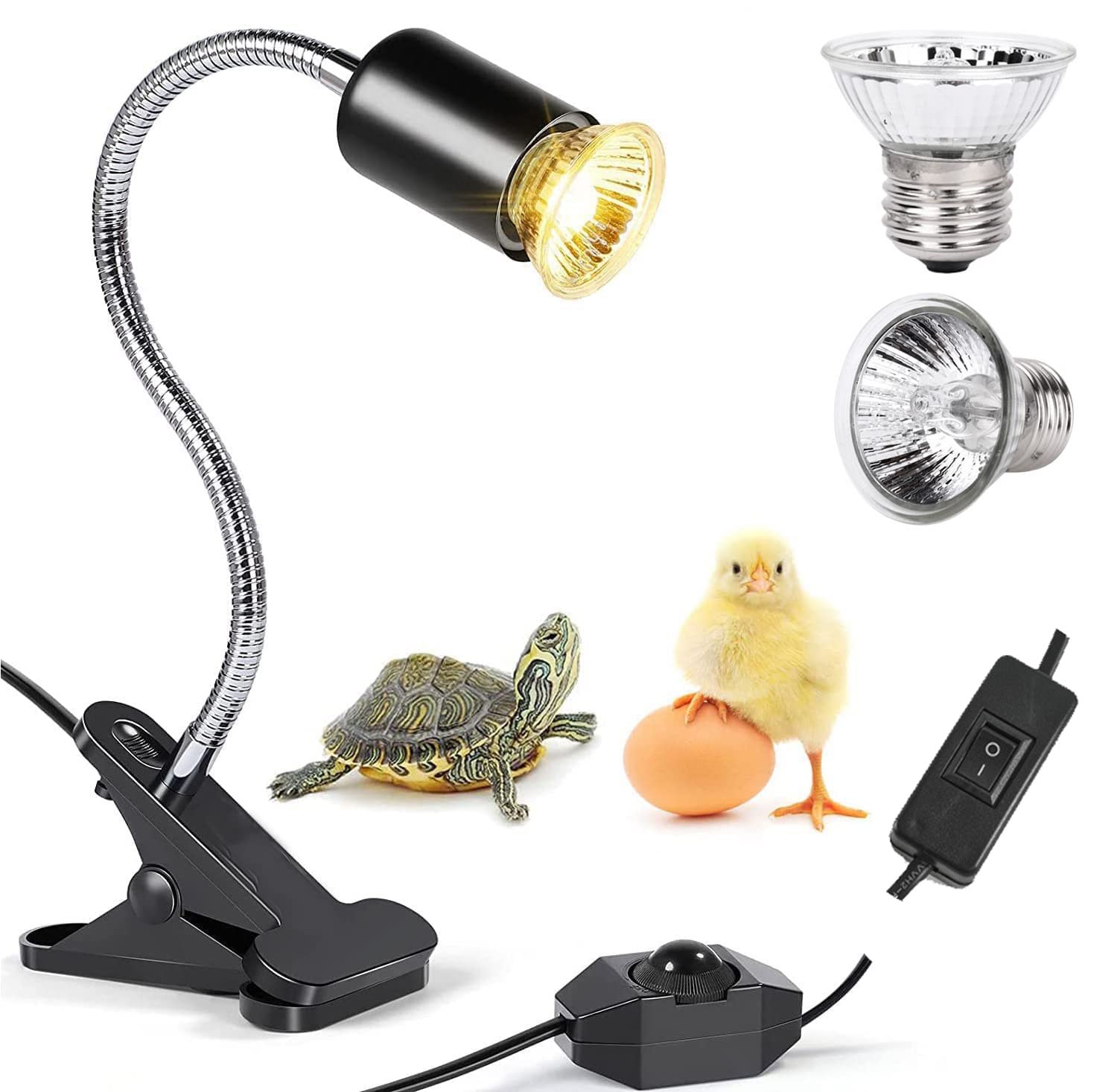 爬虫類 トカゲ カメ UV LED 照明 紫外線 ライト バスキングセット Amazon | 爬虫類ライト亀 ライト UVAUVB 爬虫類用ライト ライト