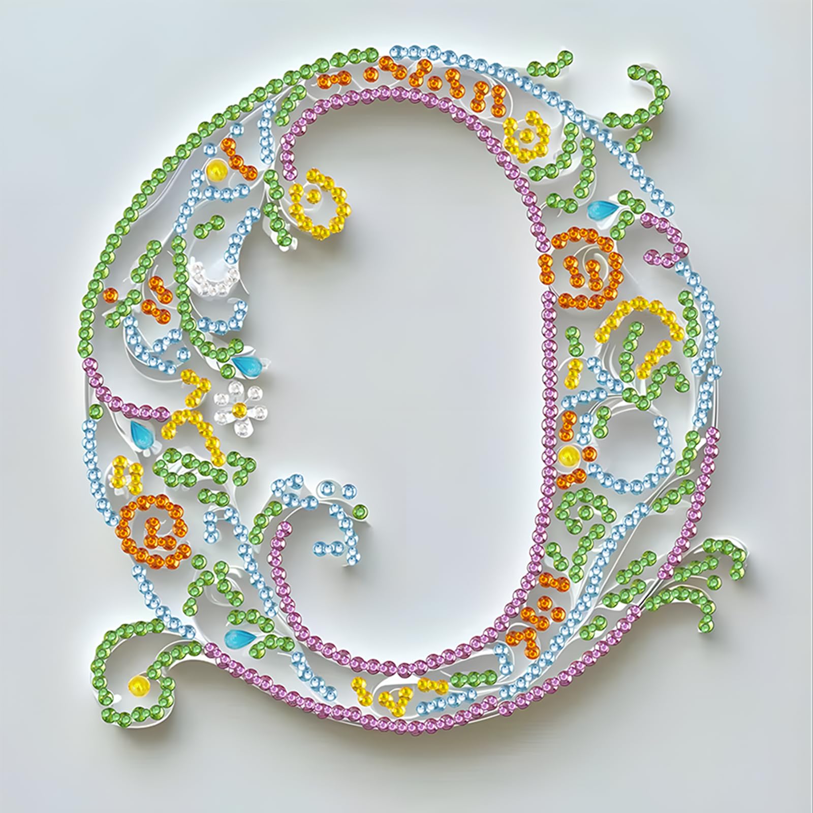 Letter O Alphabet Quote Art Special Shaped 5D Partial Drill Diamond Painting Kit,DIY Gem Art Rhinestone Mosaic Craft for Adults Beginners,Home Wall Decor,No Frame 11.81x11.81inch