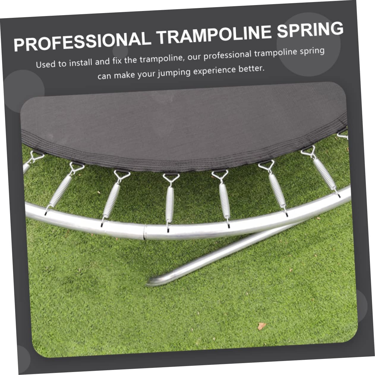 ibasenice Praktische Federn Trampolin Outdoor Tragbare Trampolinfedern Feder Mit Schlepphaken Verzinkte Stahlfeder Trampolinfederwerkzeug Verzinkter Stahldraht Silber