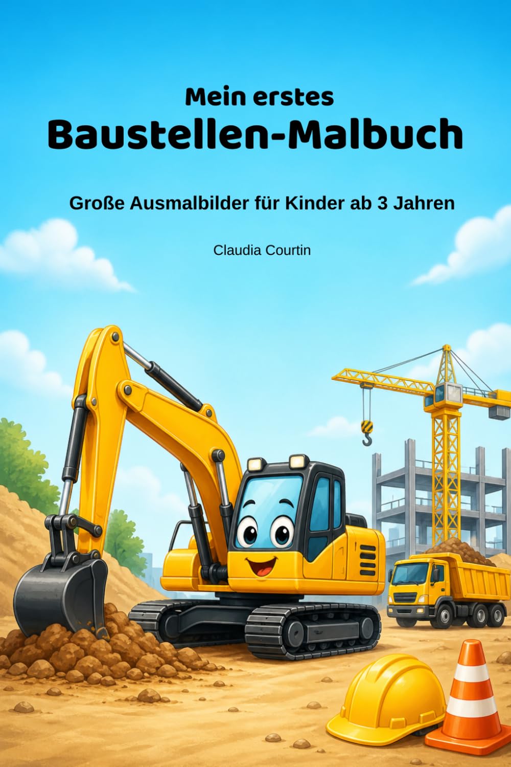 Mein erstes Baustellen-Malbuch: Große Ausmalbilder für Kinder ab 3 Jahren