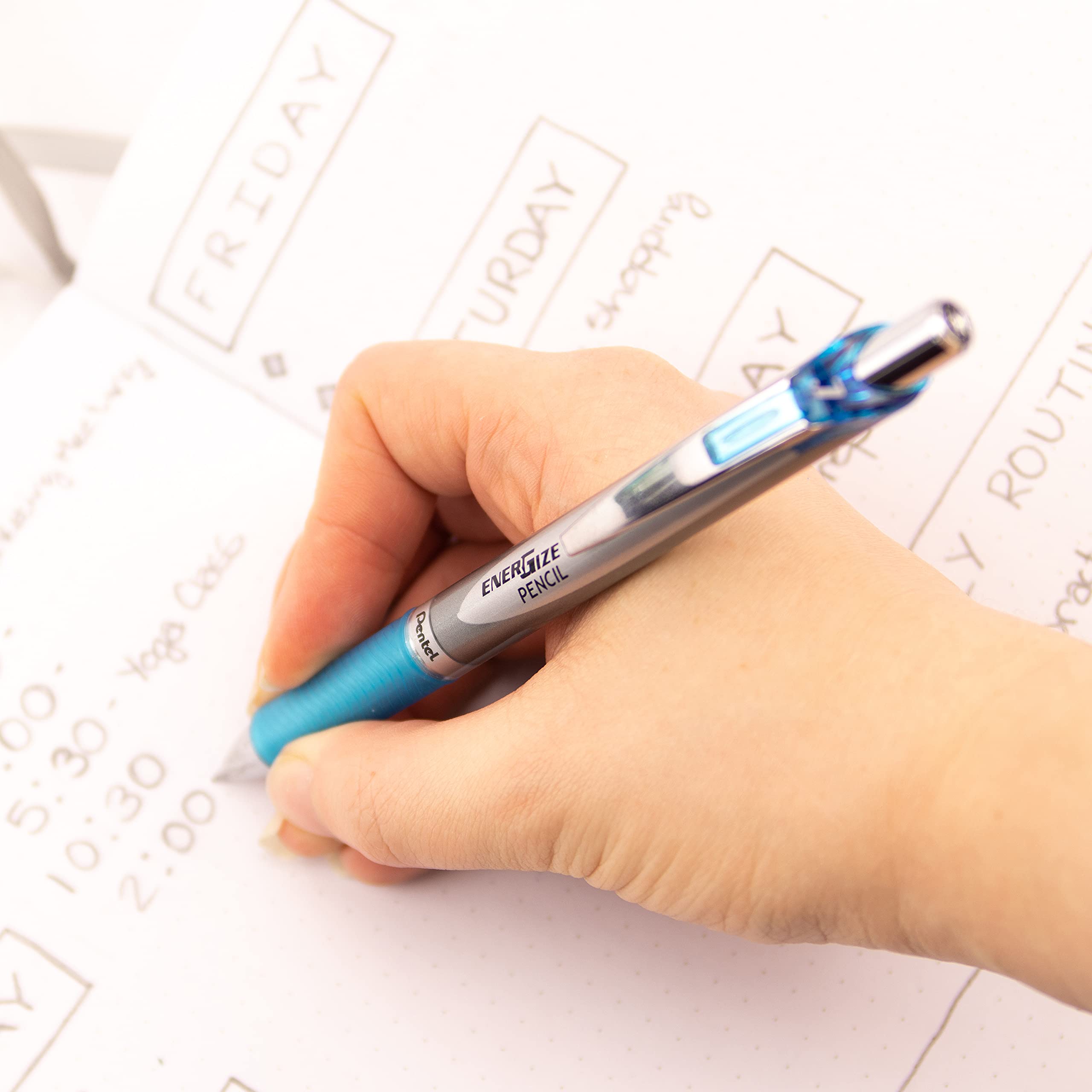Pentel EnerGize PL77-S automatischer Bleistift, 0,7 mm, himmelblauer Schaft, 12 Stück