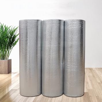 Thermal Insulation Shield Radiant Barrier,Double Foil Insulation Reflective Roll,Reflective Foam Insulation Shield3m2 5M2 10M2,Roof, Attic Rooms Thermal Insulation,2mm(thk),1 * 5M(5m2)