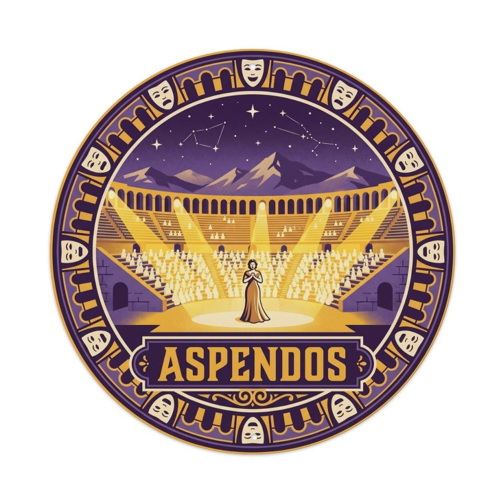 Aspendos Theatre Turkey Historic Classic Graphic Metal Tin Sign