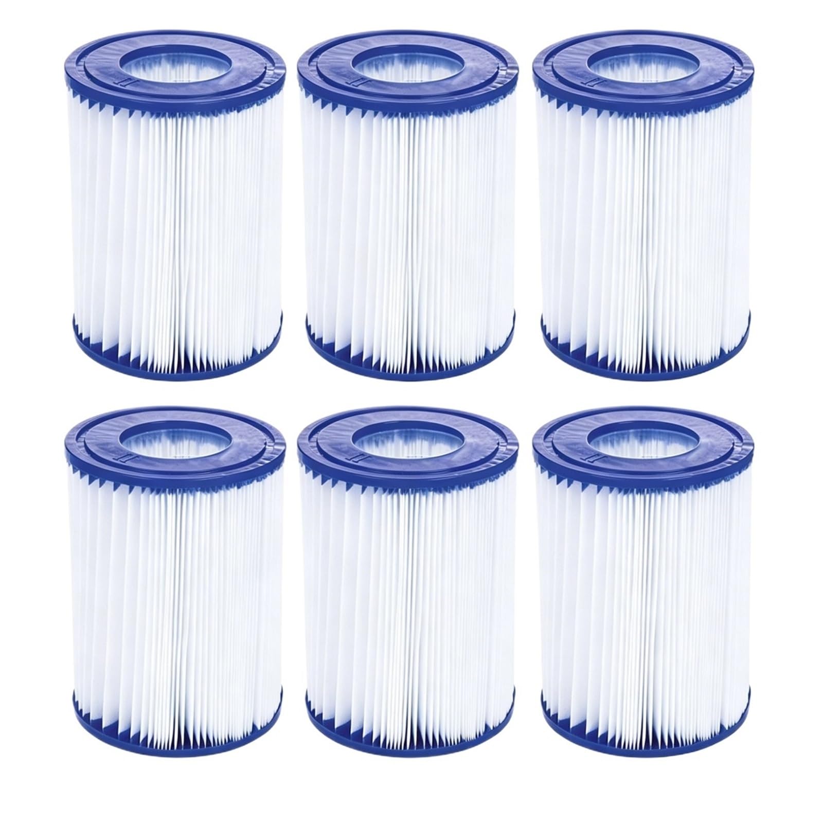 Cartucho De Filtro De Piscina Tipo II, Compatible con Bestway, 58094, Compatible con Lay-Z-SPA, Reemplazo De Bombas De Filtro Flowclear(6pcs)
