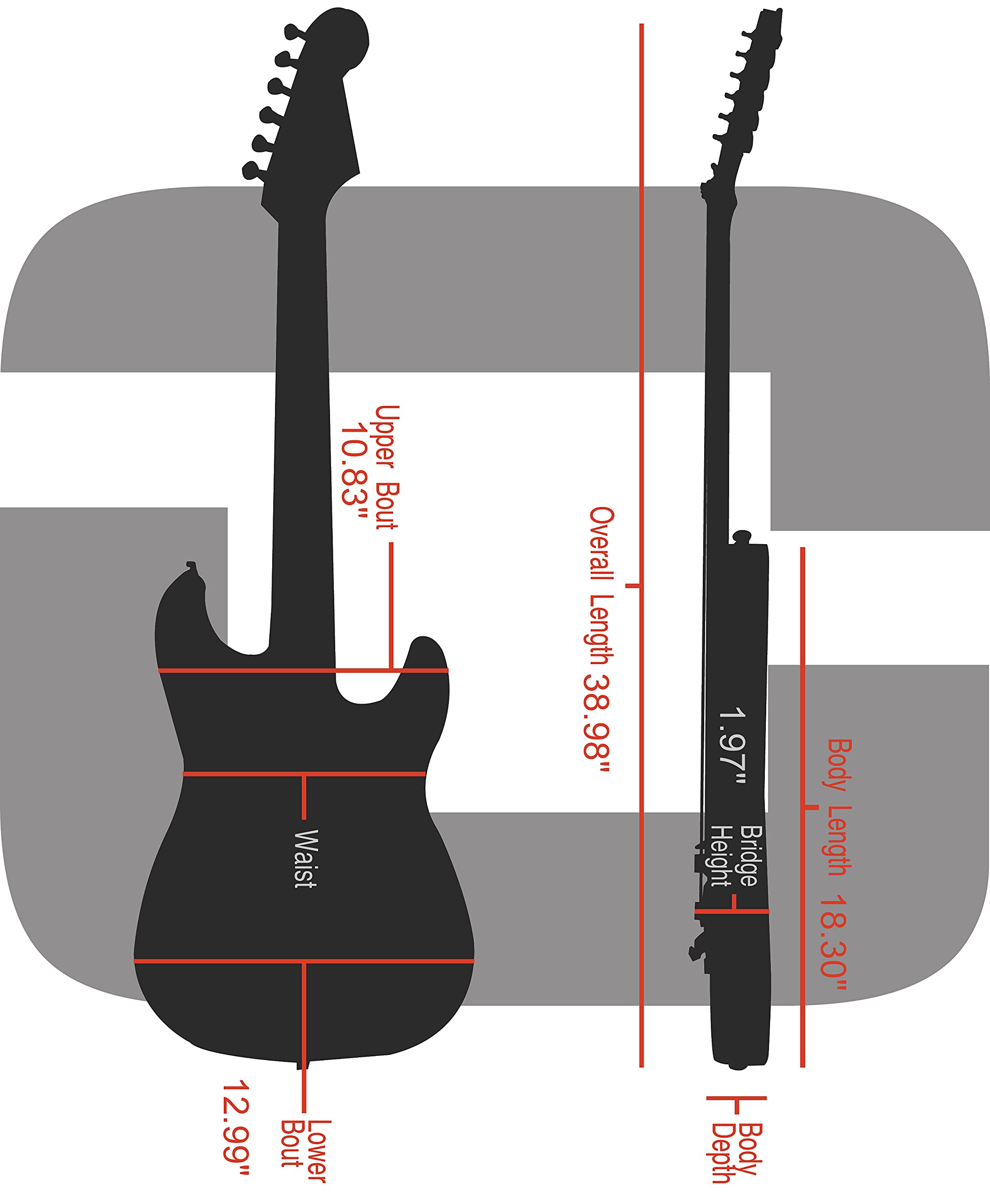 Crossrock Funda rígida de Fibra de Vidrio para Guitarra acústica