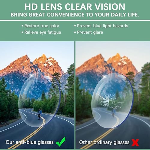 Miniatura 7 de COJWIS Lentes de lectura progresivos multienfoque, bloqueo de luz azul, para mujeres y hombres, bisagra de resorte para lectores de computadora (2