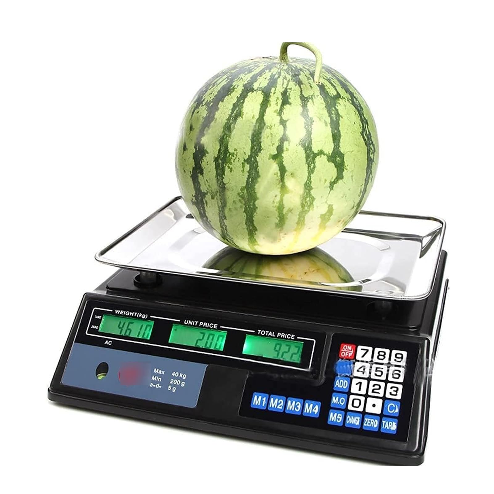 HPTHLY Digital Scales Food,Kitchen Food Scales Electronic Scales Digital Price Computing Scale,Electronic Digital Scales for Food Meat Fruit Produce,with LED Tare Zero (Black)