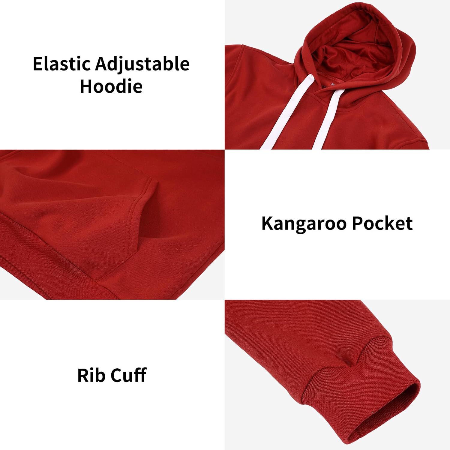 Mens Tracksuit 2 Piece Hoodie Sweatsuit casual Fleece Jogger Sport Suit Set image 3