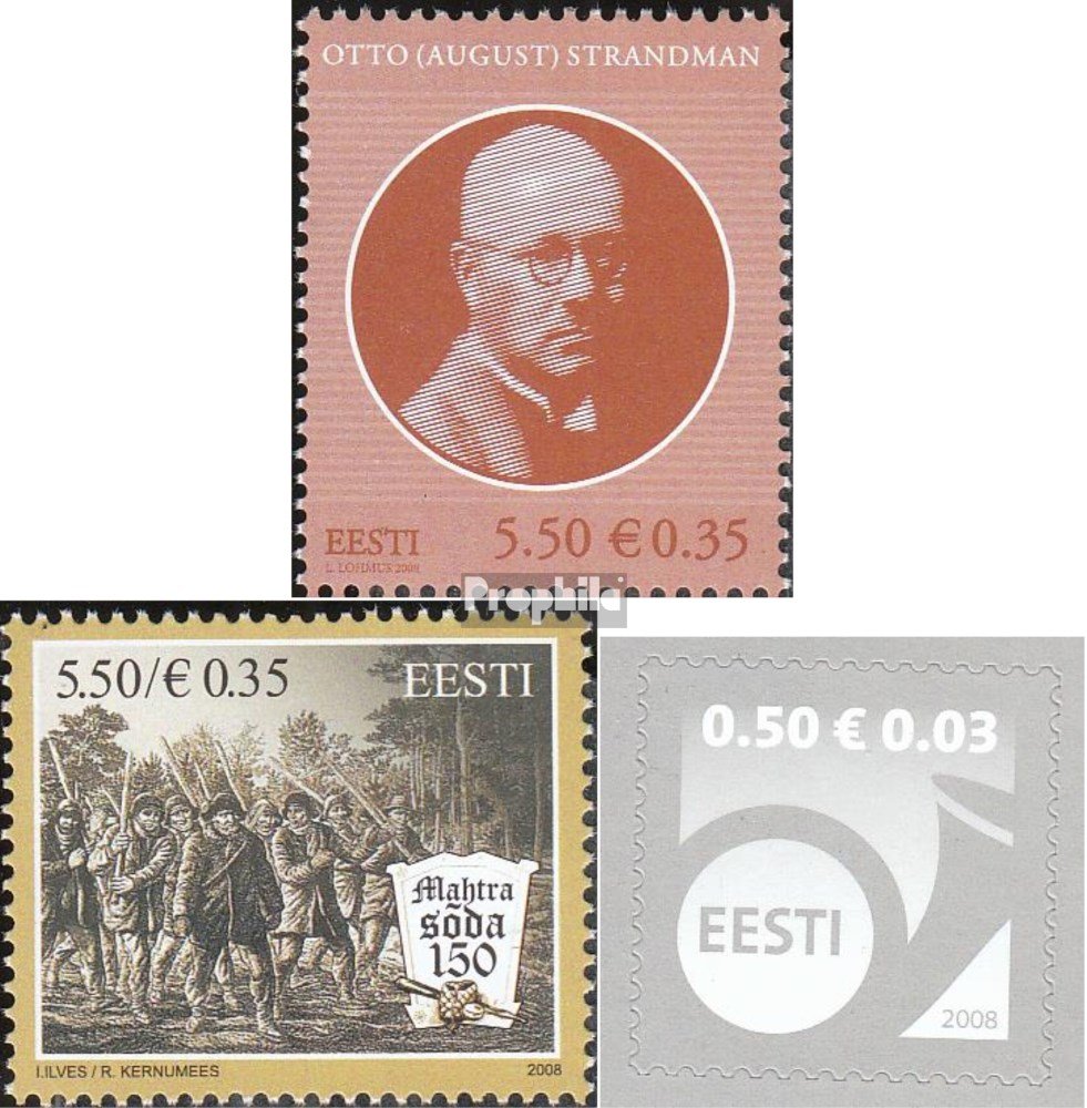 Estonia 616,618,619 (complete.issue.) 2008 Stransman, Machters, Horn (Stamps for collectors)