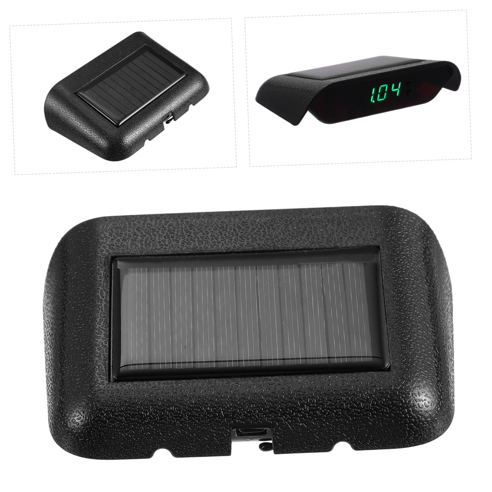 Orologio Solare Per Auto Termometro Esterno Promemoria Tempo Di Guida Interruttore Automatico Orologio Digale LCD Ad Alta Precisione Auto Elettronico - 8