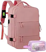 [KIT] Mochila Viagem Feminina Mala de Bordo Bagagem de Mão + Nécessaire Wash Bag