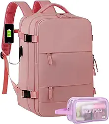 [KIT] Mochila Viagem Feminina Mala de Bordo Bagagem de Mão + Nécessaire Wash Bag