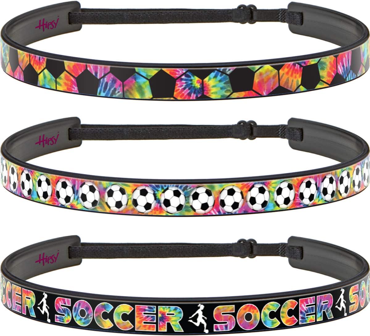 Hipsy Blades Adjustable & Flexible No Slip Soccer Sports Headbands for Women Girls & Teens