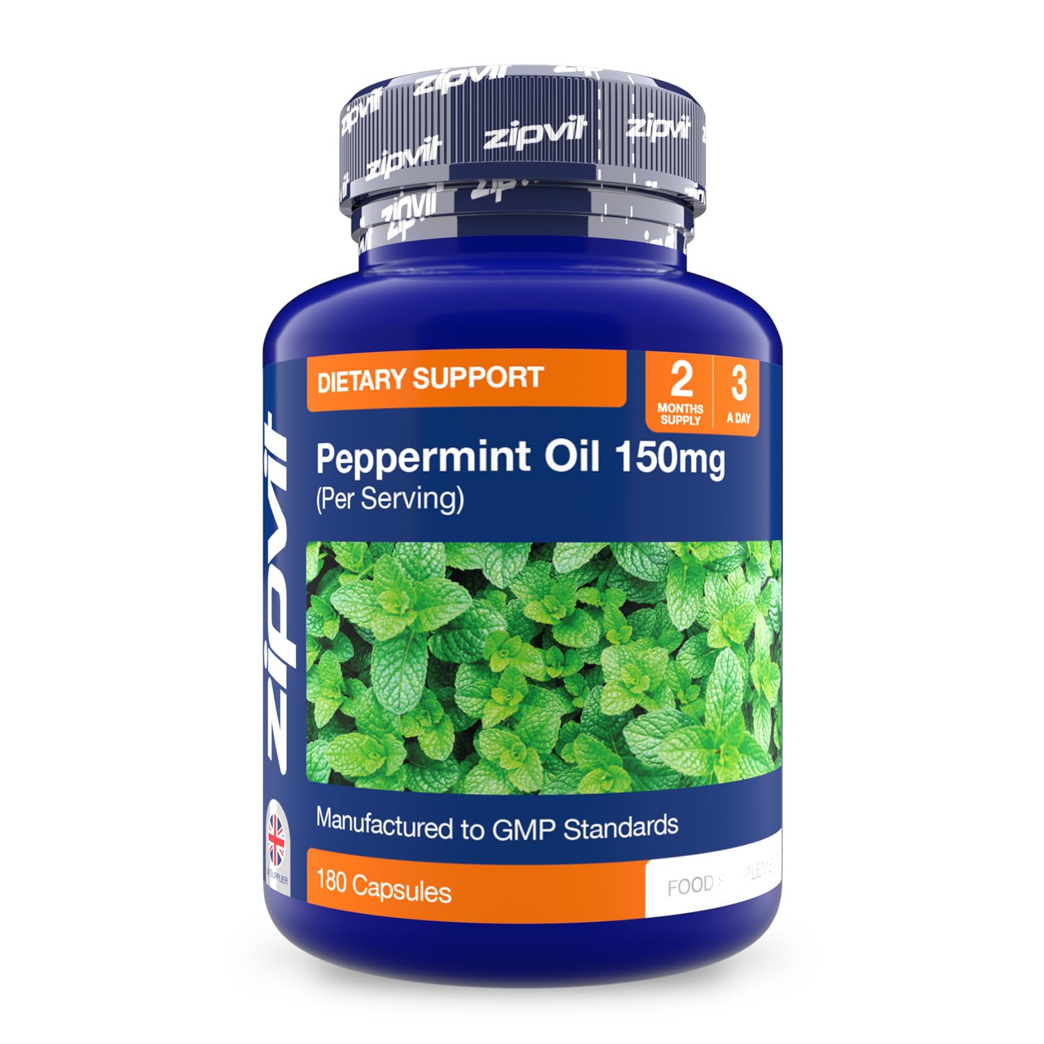 – Zipvit Peppermint Oil Capsules 150mg, 180 Peppermint Capsules