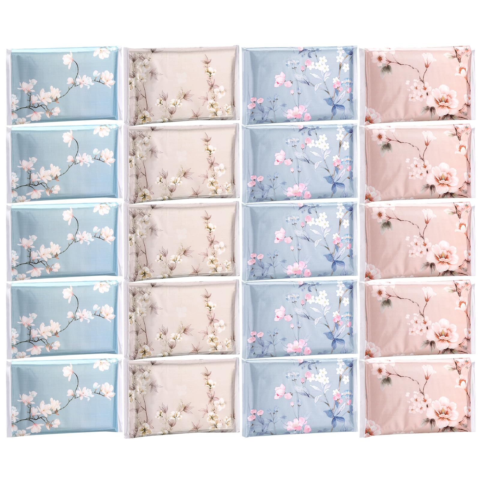 Tinlade 24 Packs Travel Facial Tissue Pocket, Flower