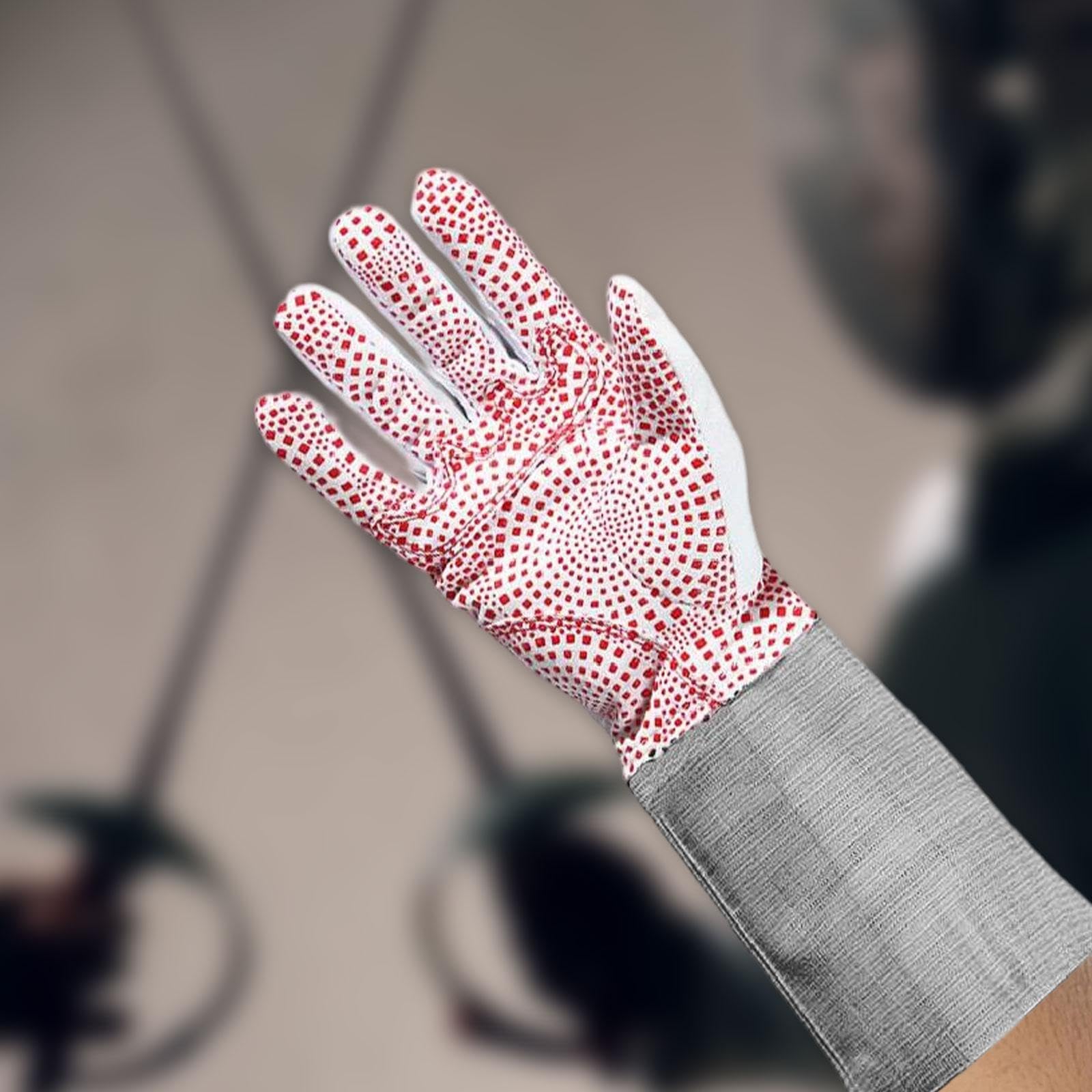 predolo Guanto da Scherma per Attrezzatura da Scherma con sciabola, Professionale, Antiscivolo, per destrorsi, per Allenamento e Incontro