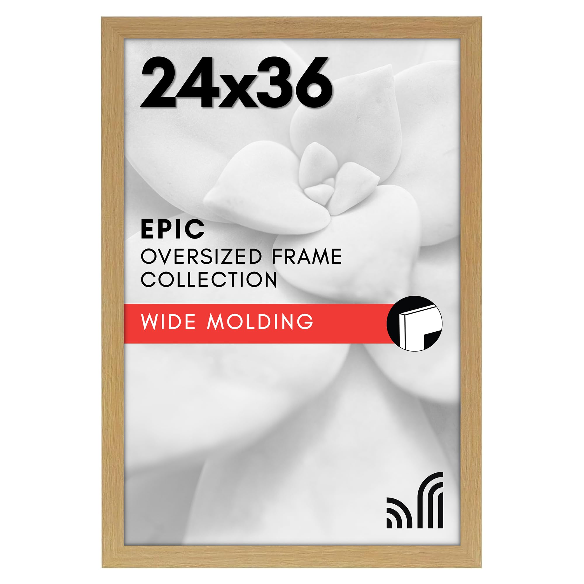 Photo 1 of ***SEE NOTES***Americanflat 24x36 Poster Frame - Pine Engineered Wood with Polished Plexiglass - Wide Picture Frame for Vertical or Horizontal Wall Display - Epic Collection - Pine