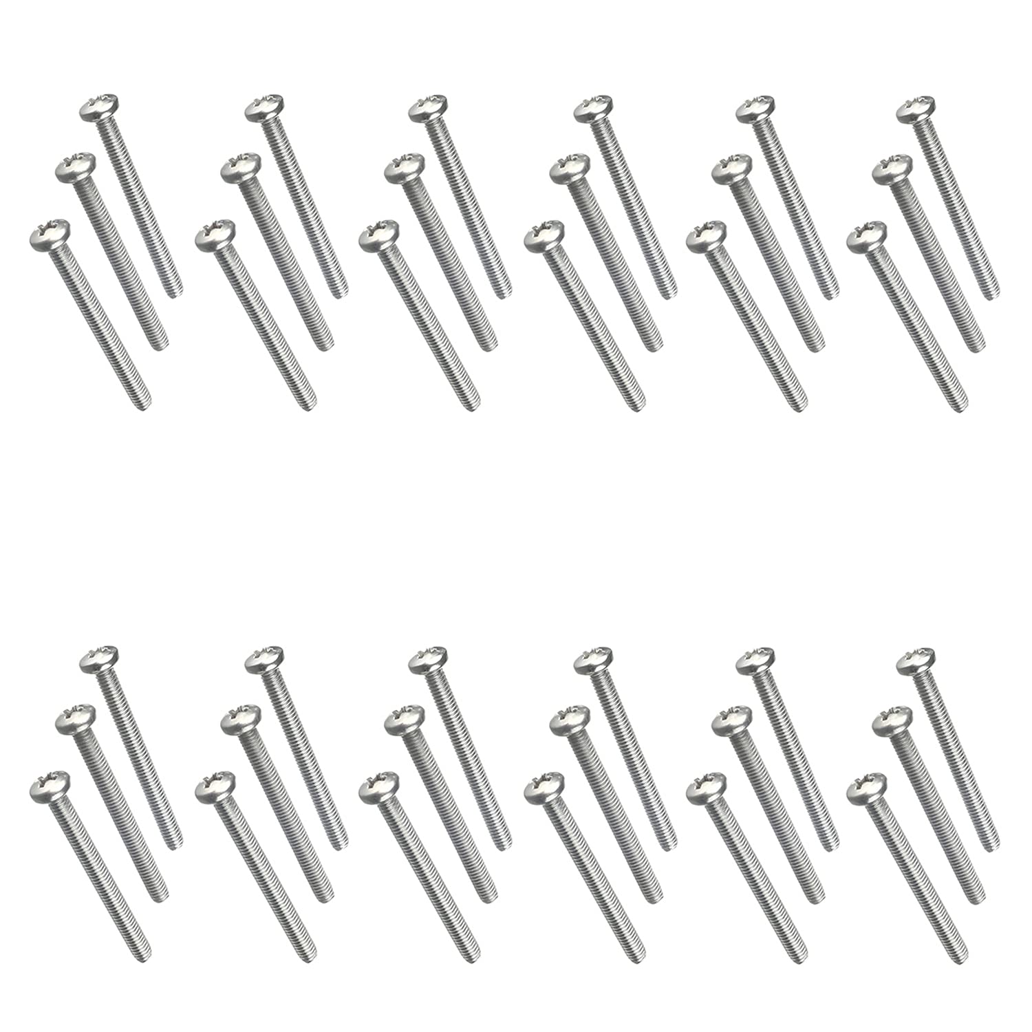 M4 Machine Screws - 30 Pack Stainless Steel -1