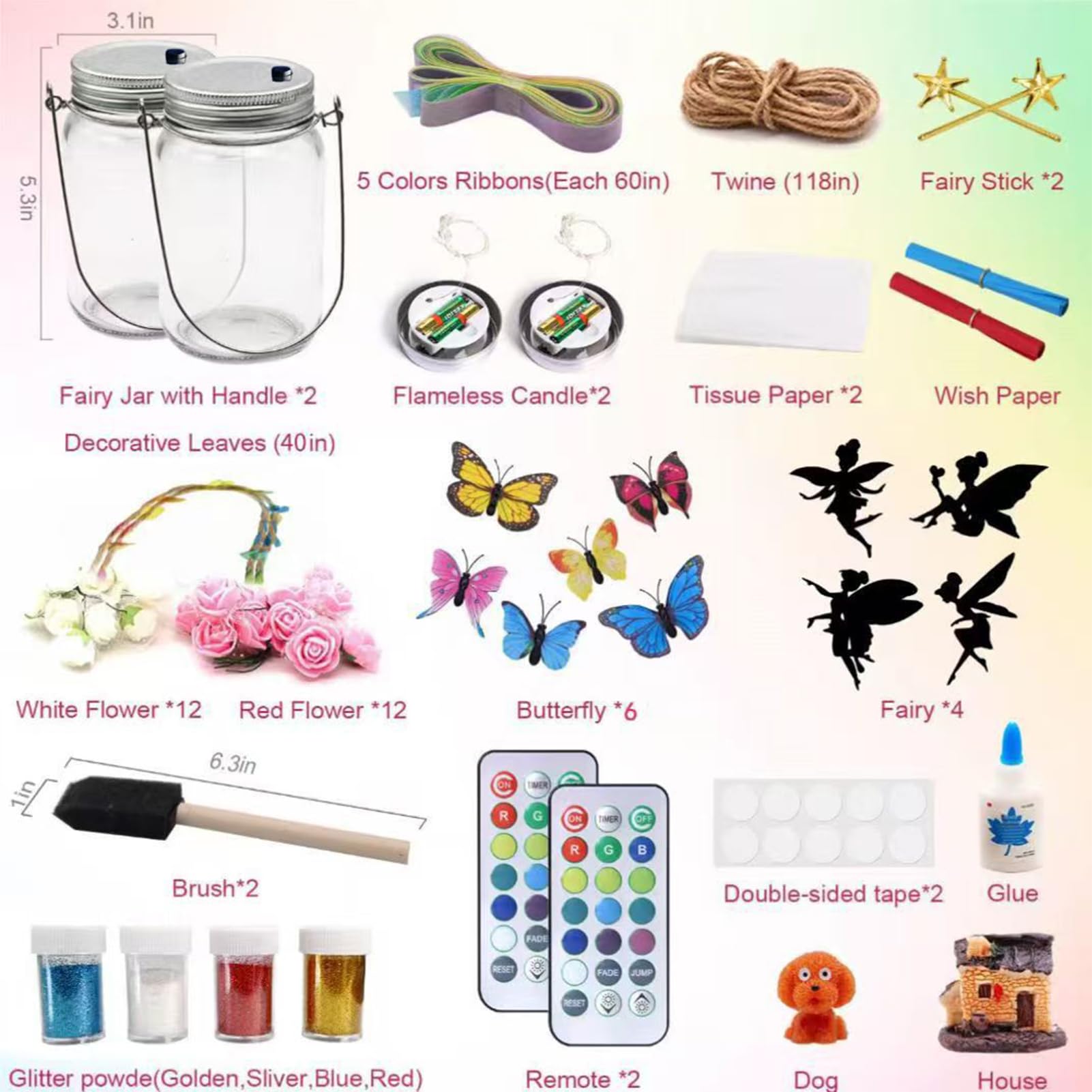Kit Farolillos Luz Nocturna para Manualidades Creativas con Control Remoto