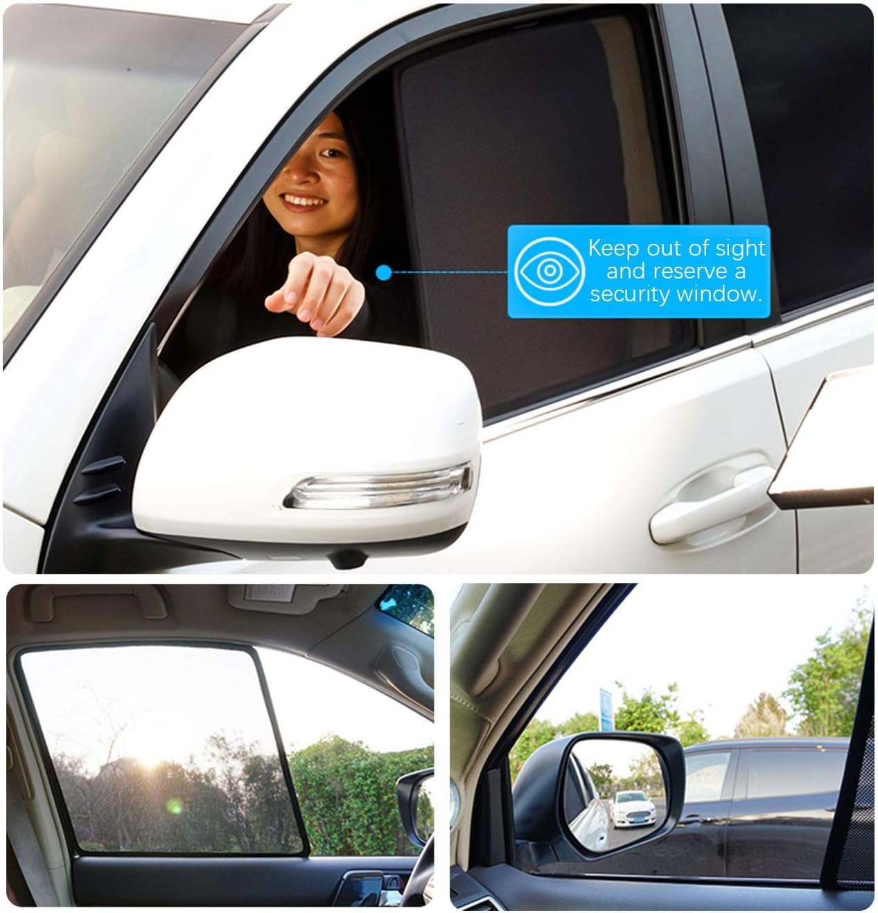 CX-5 Car Window Sun Shade for 2017-2026 Mazda CX-5, Magnetic Side Window Sunshade Mesh Curtains, UV Protection & Heat Shield for Baby and Pet (6P Set)