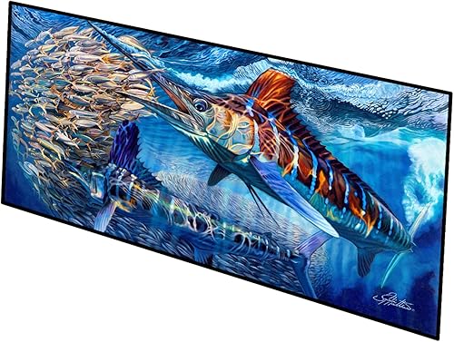 Caroline's Treasures JMA2008HRM2858 - Tapete de pasillo para interiores y exteriores, color blanco noche blanca Marlin, 28 x 58,