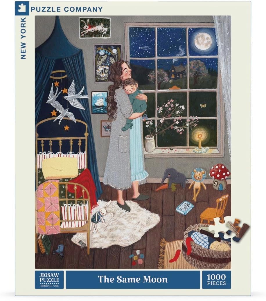 New York Puzzle Company - Loré Pemberton The Same Moon - 1000 Piece Jigsaw Puzzle for Family Game Nights by Loré Pemberton