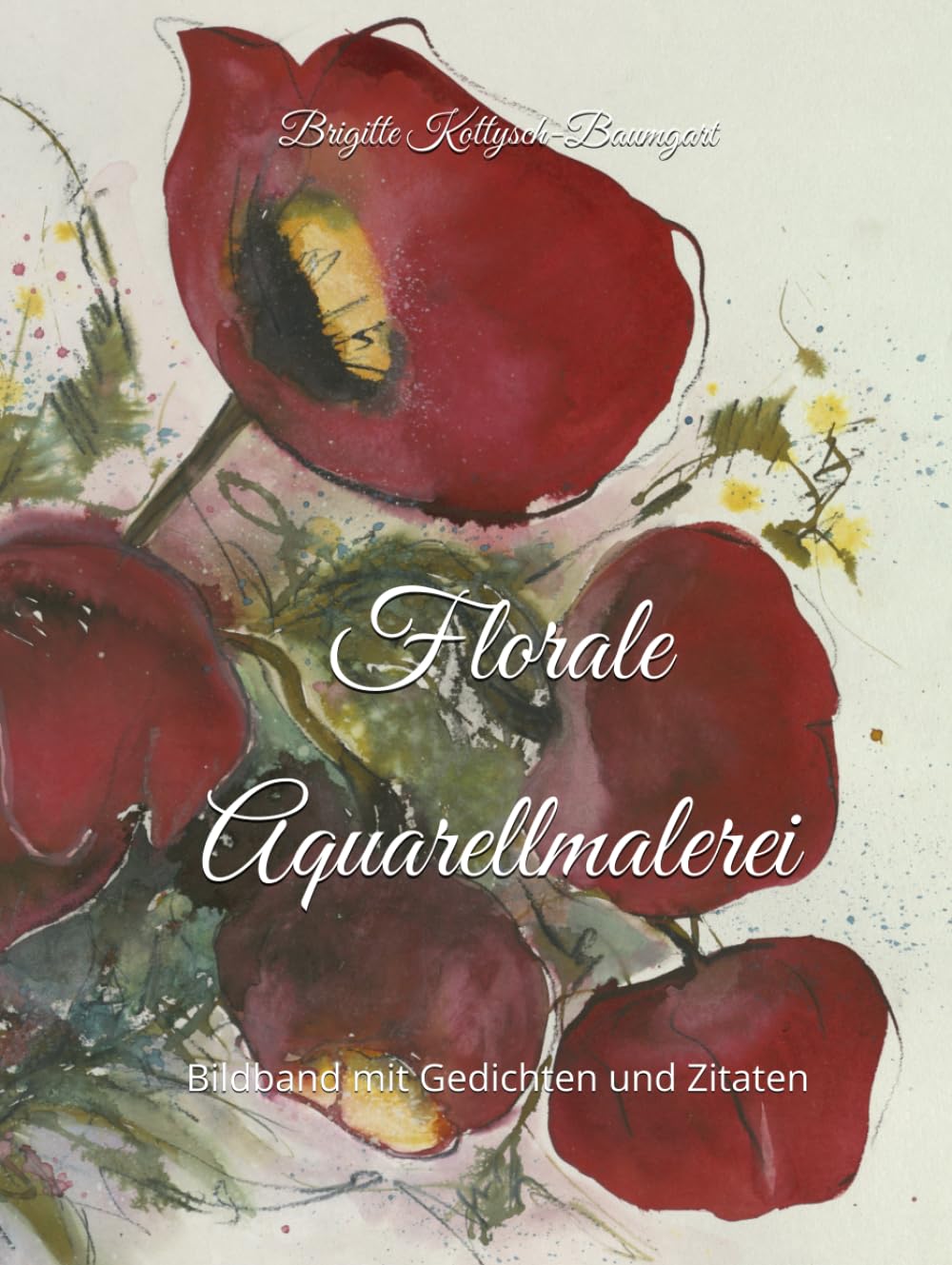 Aquarelle florale livre de poésie pour décorer votre intérieur et méditer au calme