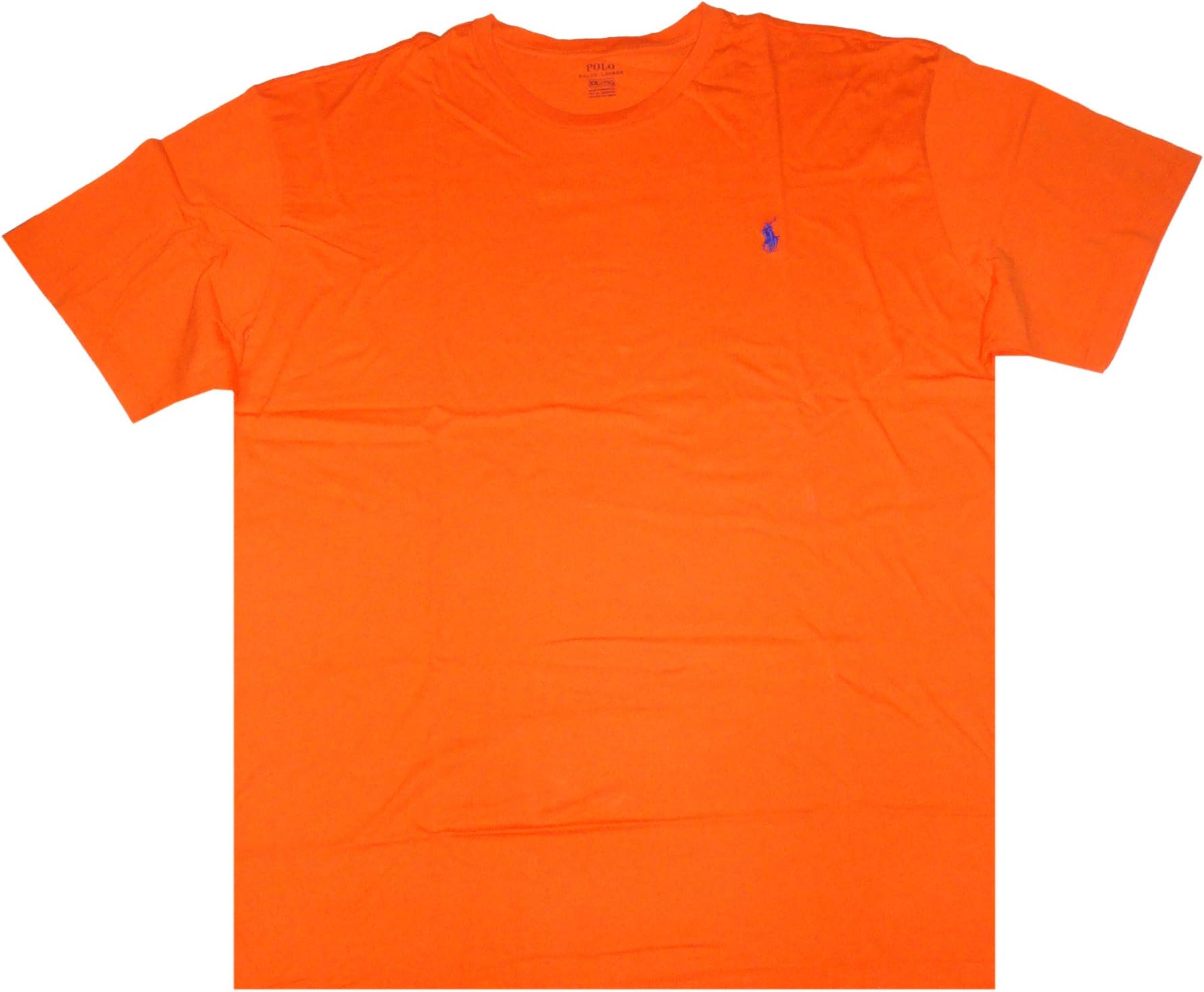 Polo Ralph Lauren Men's Classic Fit Short Sleeve T-Shirt-Orange/Navy-Medium