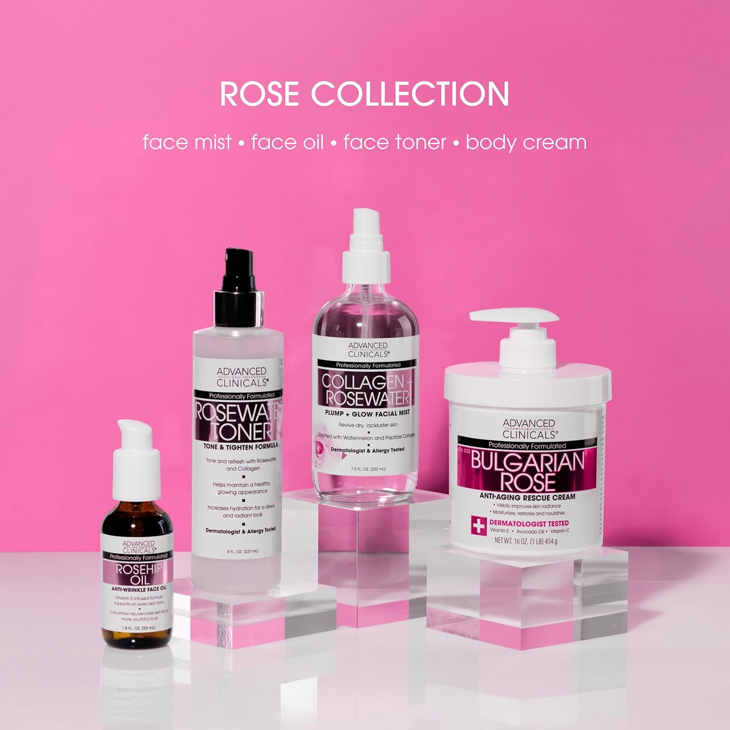 Advanced Clinicals Rosehip Oil For Face With Vitamin E + Botanicals Helps Improve Look Of Dark Spots, Wrinkles, Fine Lines, & Uneven Looking Skin Tone | Moisturizing Skin Care Face Serum, 1.8 Fl Oz - Image 7