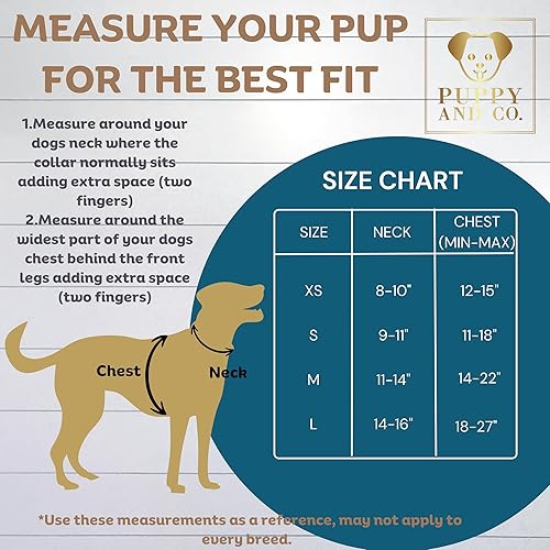 Miniatura 9 de Puppy and Co - Lindo arnés para perro, reversible, chaleco antitirones para mascotas con clip para la correa, ajustable, suave acolchado y