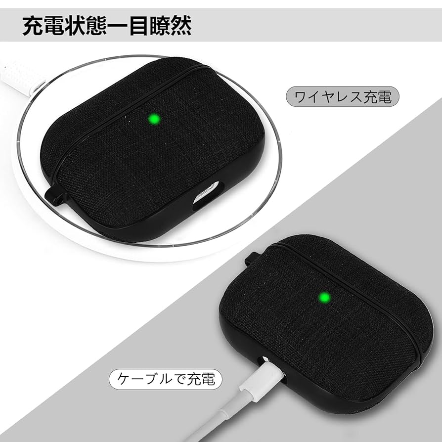 V-MORO AirPods イヤホンケース 黒 カラビナ付き Amazon | V-MORO AirPods Pro 2 ケース （2022/2019）用 エアー