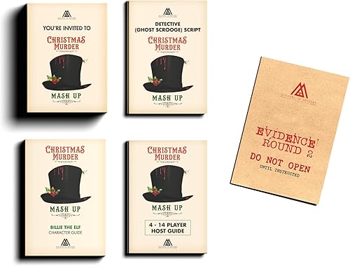 Miniatura 2 de Masters of Mystery Juego de cena de misterio de asesinato de Navidad victoriana - Juego de fiesta de Whodunnit para adultos - 4 a 20 jugadores