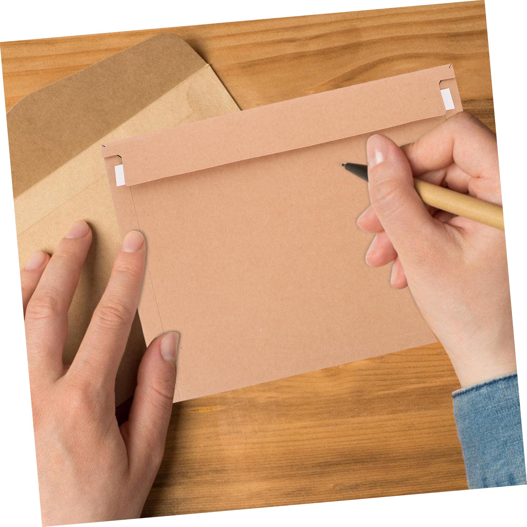Selbstklebende A4-versandtaschen aus Papier, Flach | Khaki, für Fotos und Dokumente, Stabile Karton Ausführung, 30 Stück, für Karten und Unterlagen