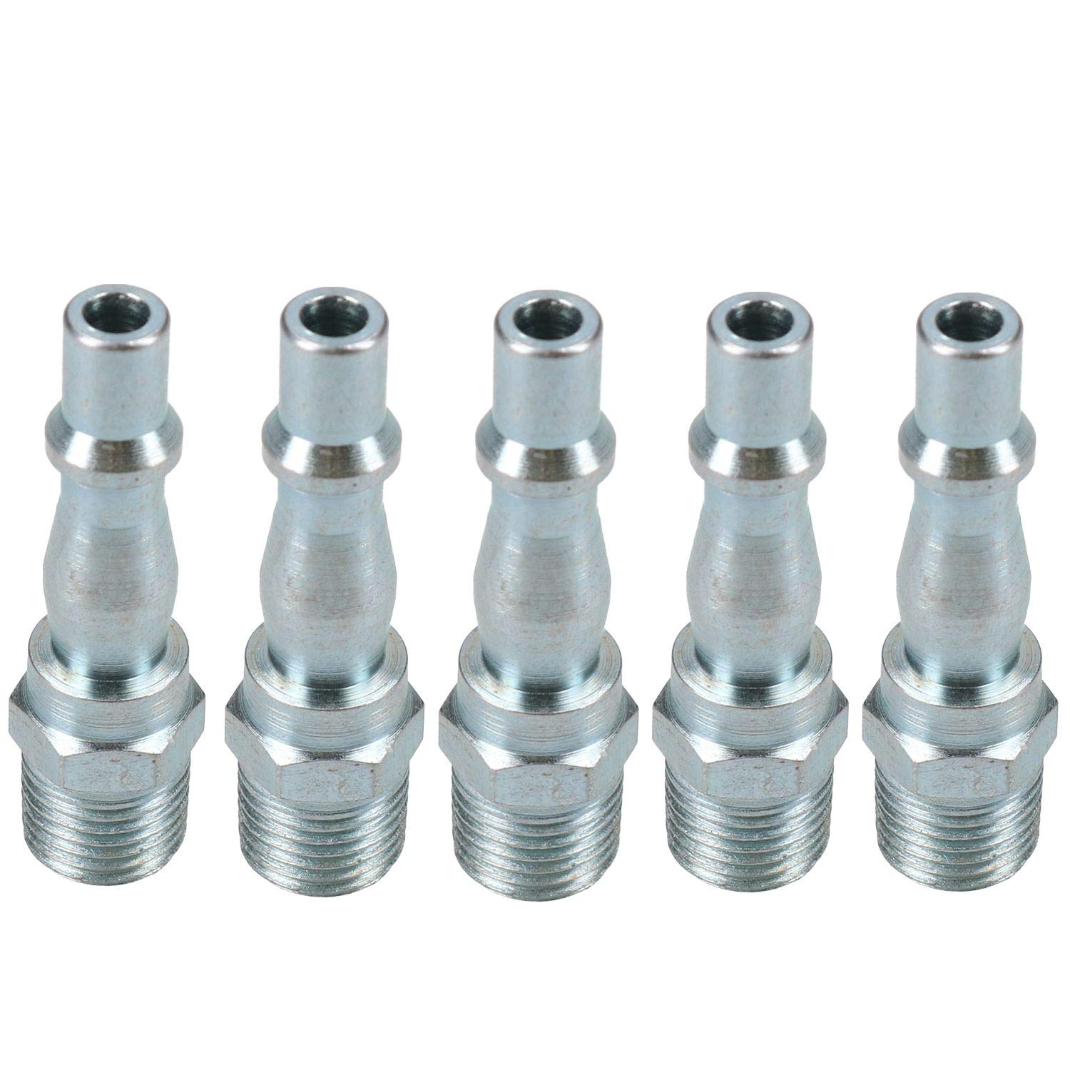 Ab Tools Men's Silver Air Line Hose Fitting Connector Genuine Pcl Quick Release 1/4 Inch 5Pk Ft021