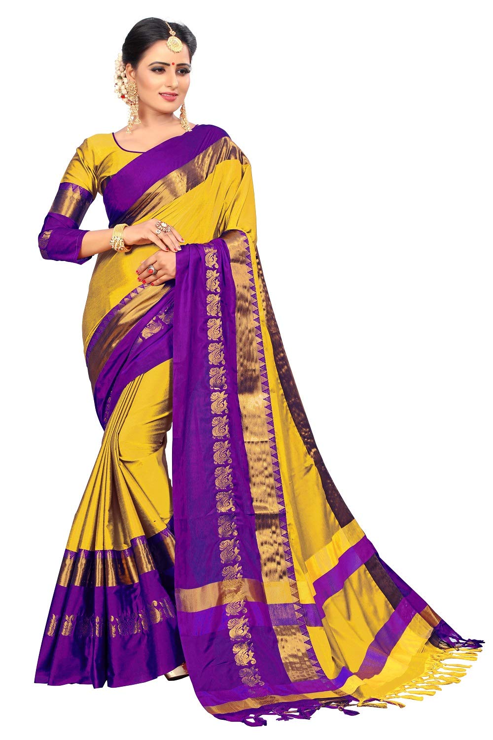 VAIVIDHYAM Women's Cotton Saree