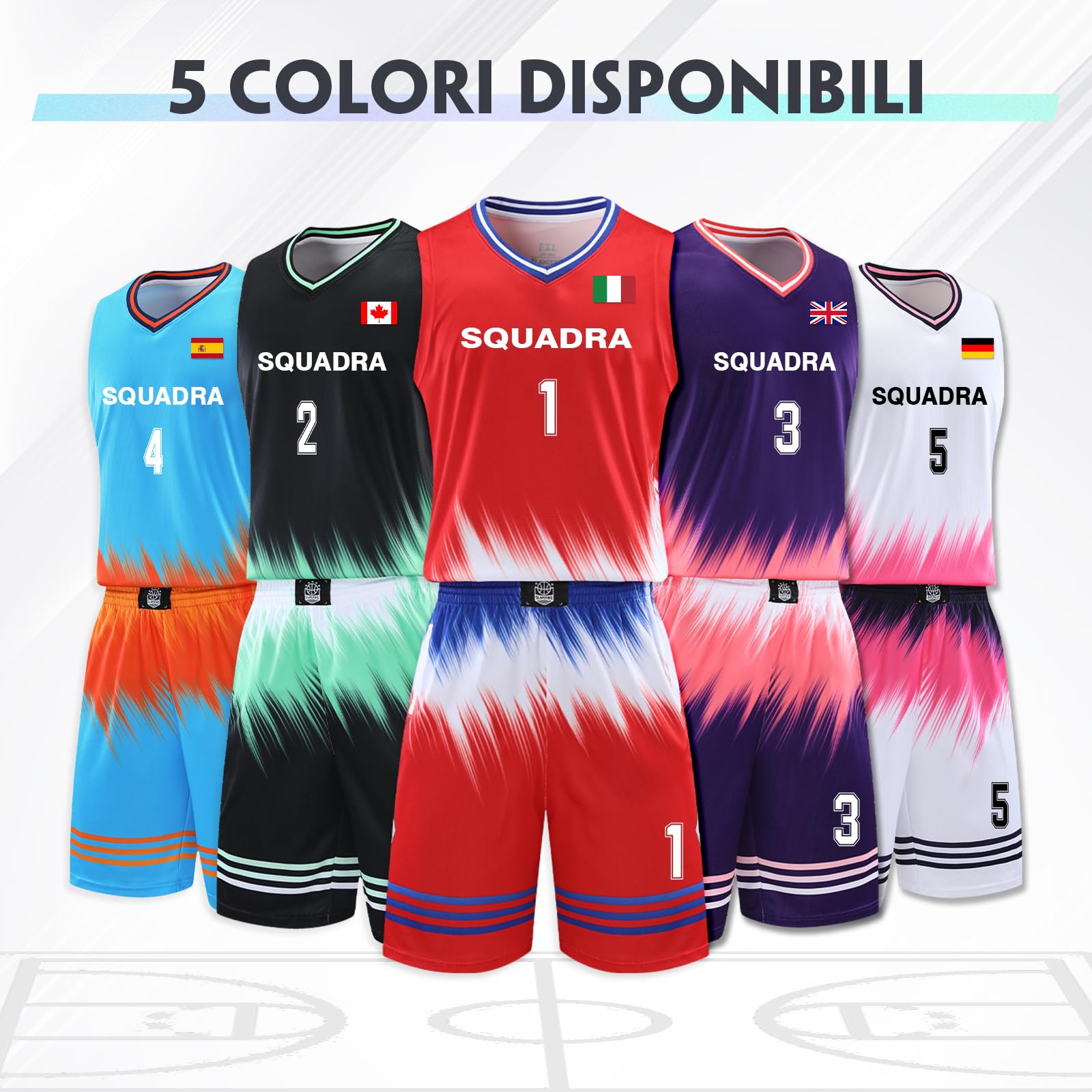LAIFU Maglie da Basket Personalizzate con Nome, Numero della Squadra e Logo per Adulti e Bambini