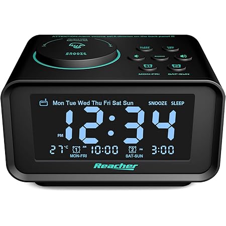 Diboniur Digitaler Wecker Mit LED Display - Dual Alarm & USB Ladung