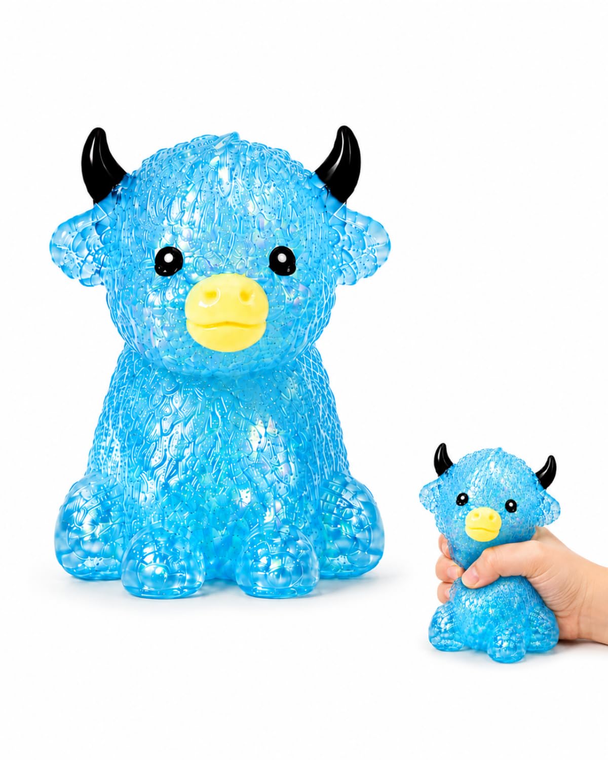 Highland Cow Squishy, Highland Cow Gifts for Adults (Blue)
