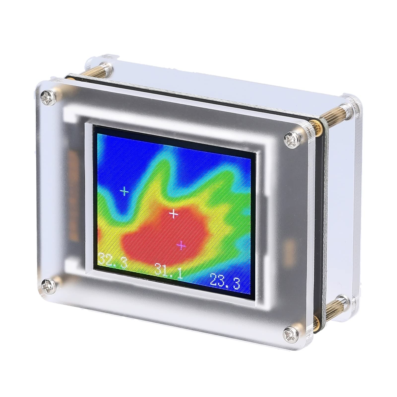 Cámara térmica Cámara termográfica infrarroja Fuentes de alimentación USB Pantalla TFT de 1,8 pulgadas Sensores de temperatura infrarrojos Cámara termográfica infrarroja Diseño compacto(Transparent)