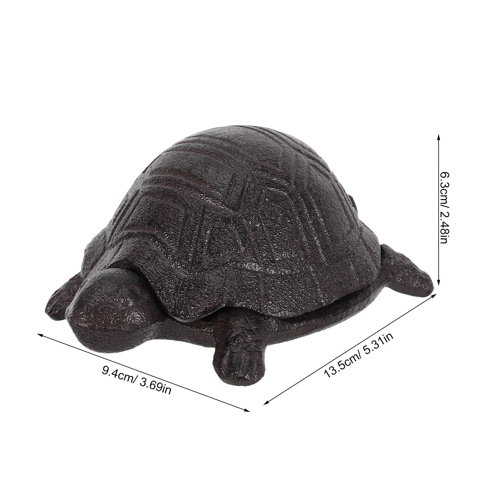 Boîte de Rangement en Fer pour Bijoux et Clés de Tortue Rustique, Base Lourde Sécurisée, pour Intérieur et Décoration de Jardin