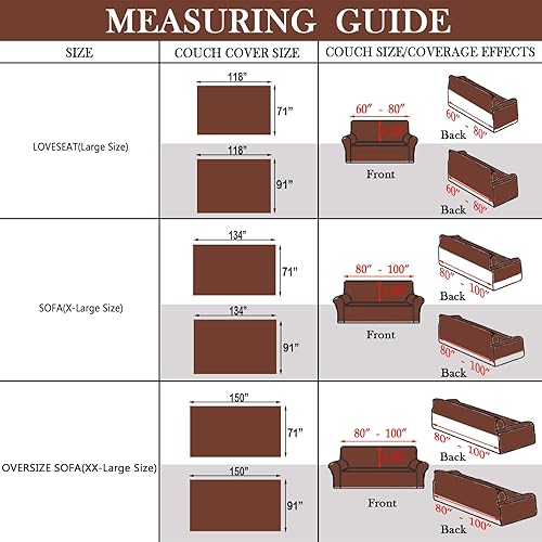 Miniatura 33 de HANDONTIME fundas de sofá beige para sofá, fundas boho de jacquard y corduroy para perros, funda de sofá de felpilla para perros, protector suave