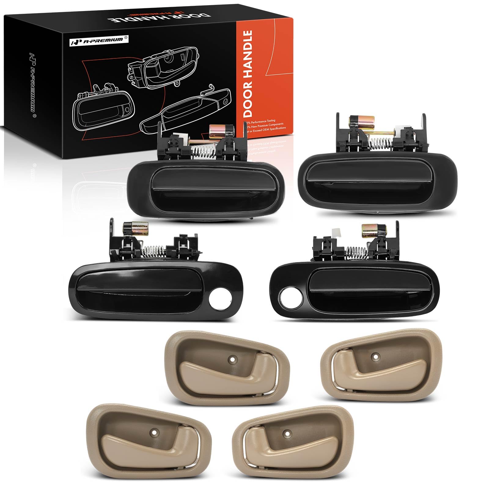 Amazon.com: A-Premium Interior & Exterior Door Handles Compatible