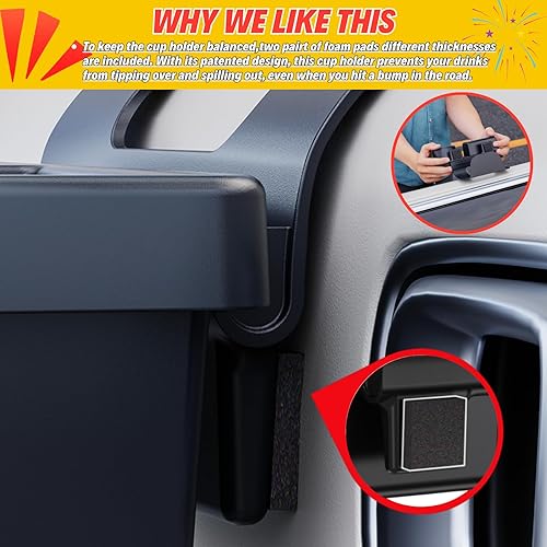 Miniatura 8 de Soporte para taza de café con bandeja organizadora de almacenamiento para puerta de auto, ventana de automóvil, para colgar en la mayoría de