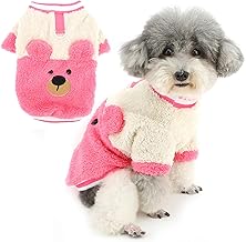Zunea Simpatico orso maglione per cani di piccola taglia inverno caldo pile Sherpa cucciolo cappotti con guinzaglio anello morbido morbido pullover felpa abbigliamento chihuahua freddo abbigliamento