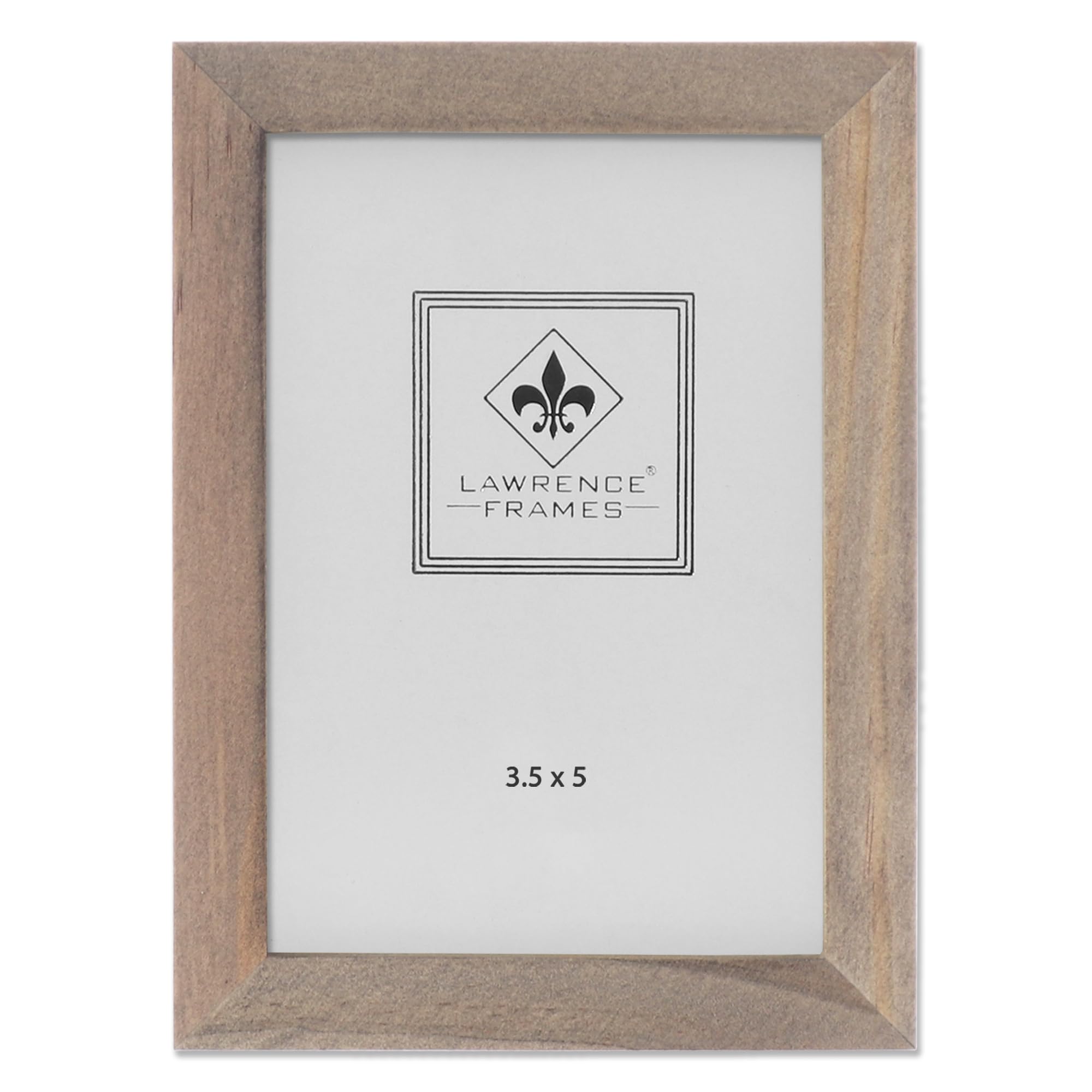Lawrence Frames Studio Wood Picture Frame, 3.5x5, Gray