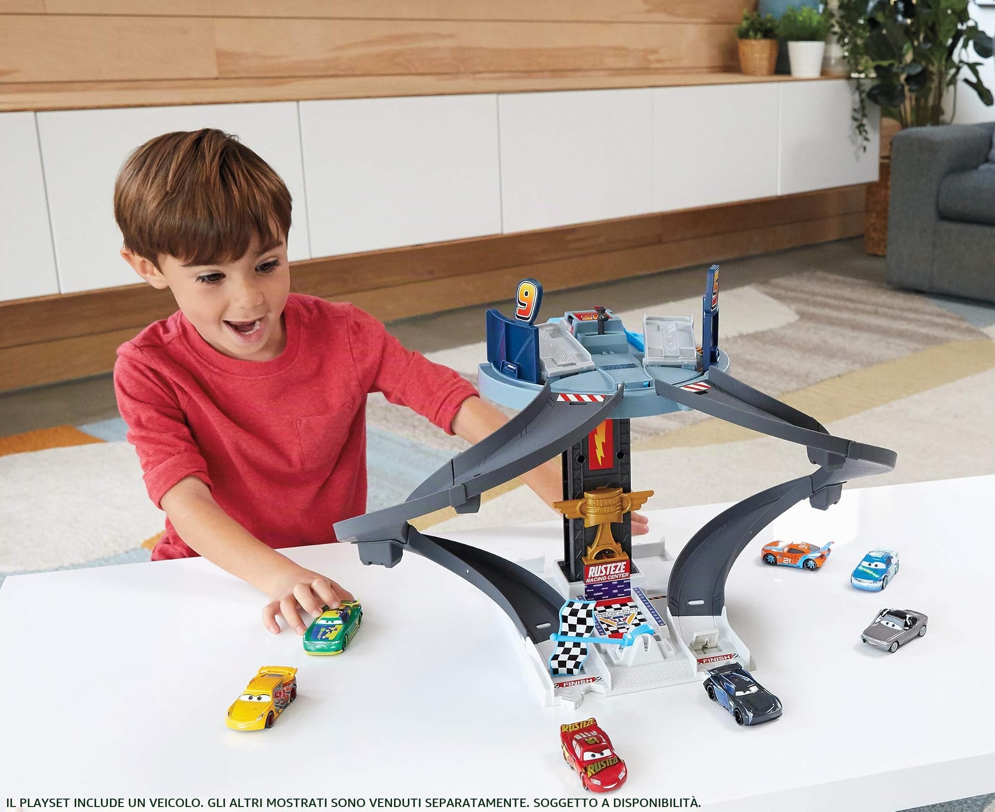 Cars Playset Pista Rust-Eze Torre Garage, Giocattolo per Bambini 4+ Anni, GJW42