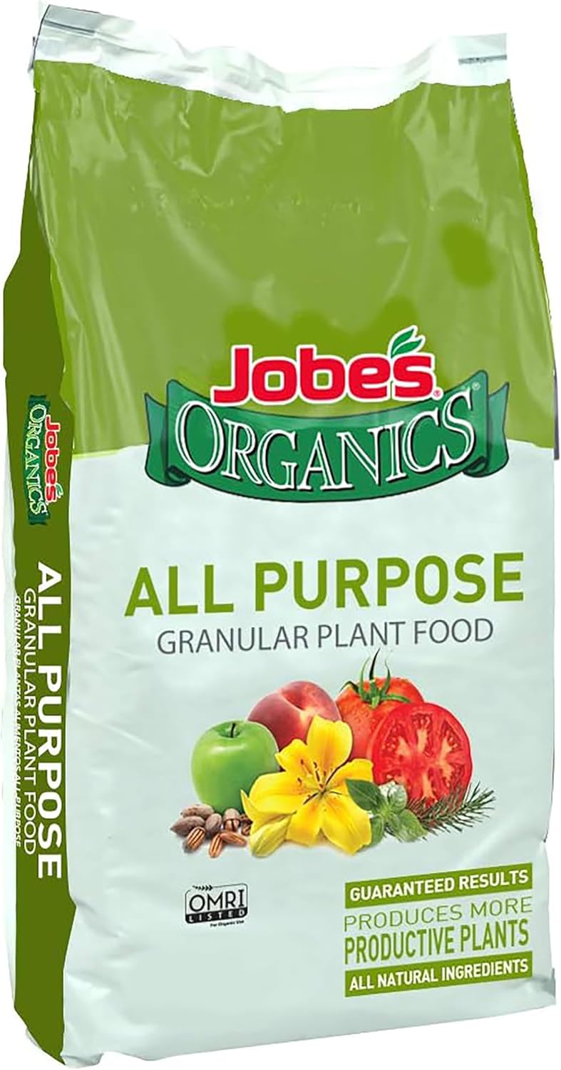 Jobe’s Organics Granular All Purpose Fertilizer, Easy Plant Care Fertilizer for Vegetables, Flowers, Shrubs, Trees, and Plants, 16 lbs Bag