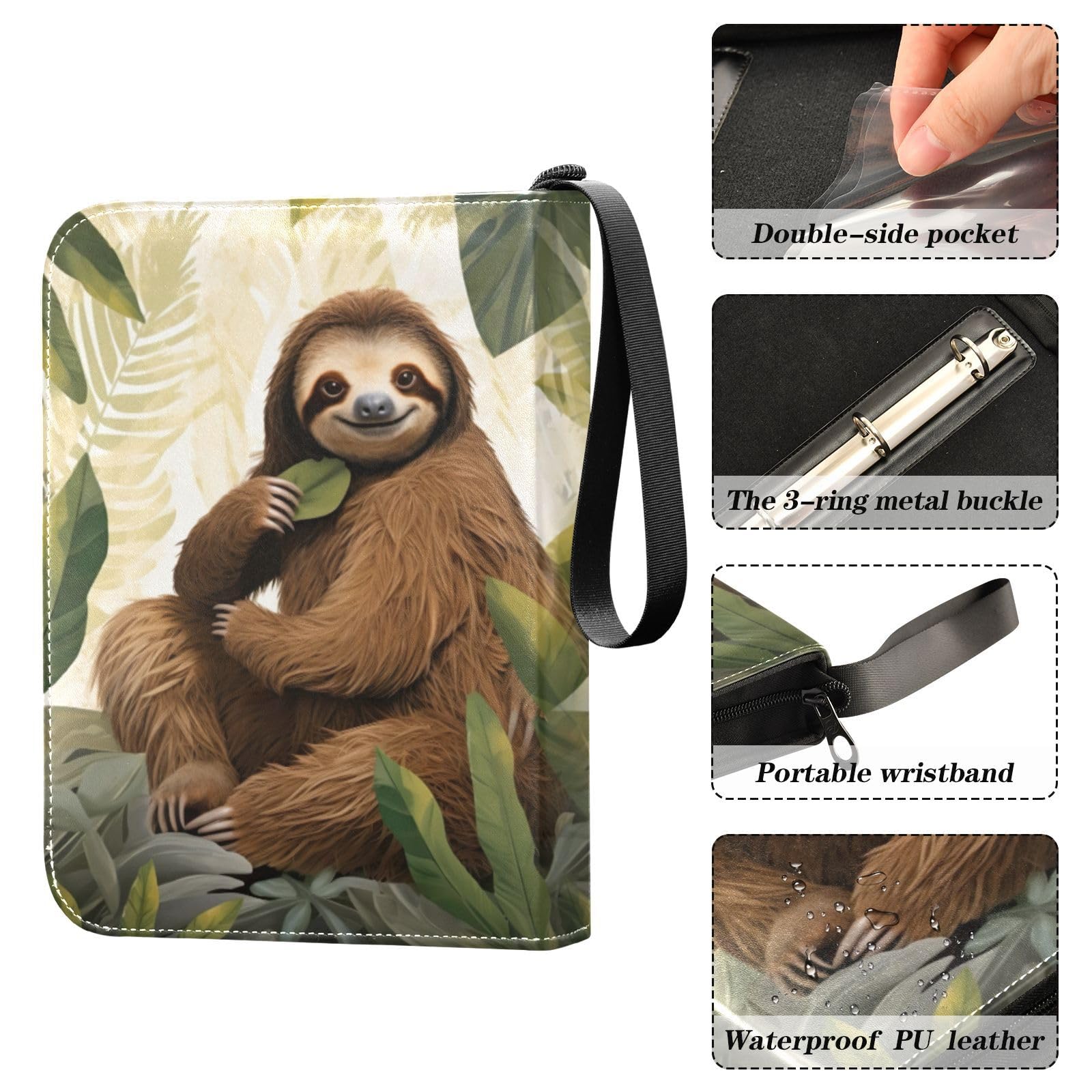 Amazon.com: Kigai Cute Sloth Card Binder
